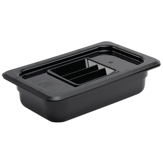 Vogue GN-Behälter GN1/4 schwarz 65mm 2 Vogue GN-Behälter GN1/4 schwarz 65mm