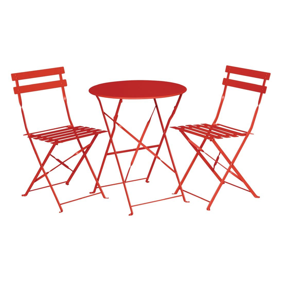 Bolero klappbare Terrassenstühle Stahl rot (2 Stück) 3 Bolero klappbare Terrassenstühle Stahl rot (2 Stück)
