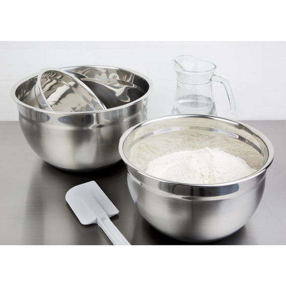 Vogue Edelstahlschüssel mit Silikonboden 5 Liter 4 Vogue Edelstahlschüssel mit Silikonboden 5 Liter