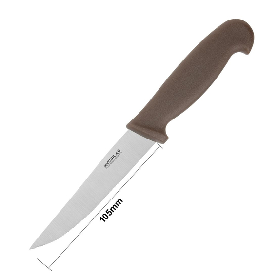 Hygiplas Gemüsemesser Gezackt Braun 10.5cm 5 Hygiplas Gemüsemesser Gezackt Braun 10.5cm