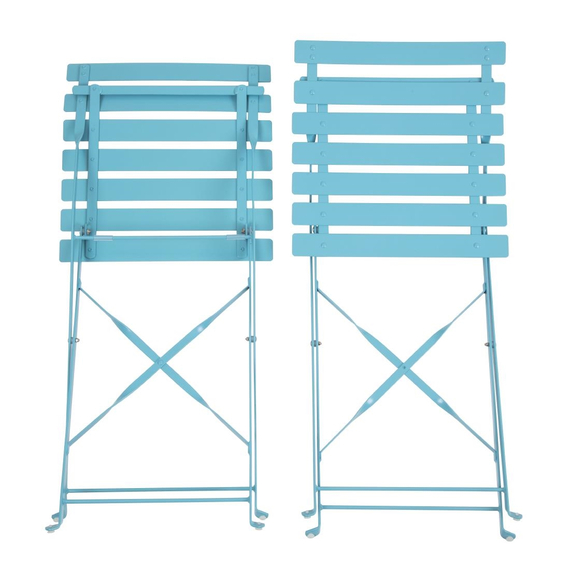 Bolero klappbare Terrassenstühle Stahl azurblau (2 Stück) 5 Bolero klappbare Terrassenstühle Stahl azurblau (2 Stück)