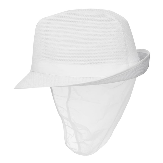 Trilby Hut mit Haarnetz weiß Größe M 4 Trilby Hut mit Haarnetz weiß Größe M