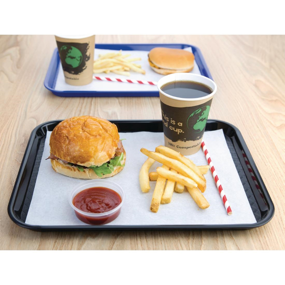 Olympia Kristallon Polypropylen Fast Food Tablett Schwarz Klein 345mm 3 Olympia Kristallon Polypropylen Fast Food Tablett Schwarz Klein 345mm