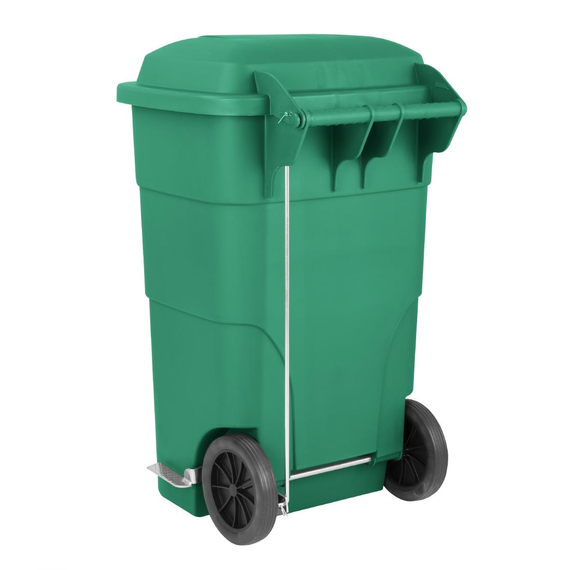 Jantex 120Ltr Mülltonne mit Fußpedal Grün 3 Jantex 120Ltr Mülltonne mit Fußpedal Grün