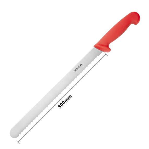 Hygiplas Allesschneider Gezackt Rot 30cm 4 Hygiplas Allesschneider Gezackt Rot 30cm