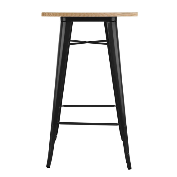 Bolero Bistro Bartisch mit Holzplatte schwarz 5 Bolero Bistro Bartisch mit Holzplatte schwarz