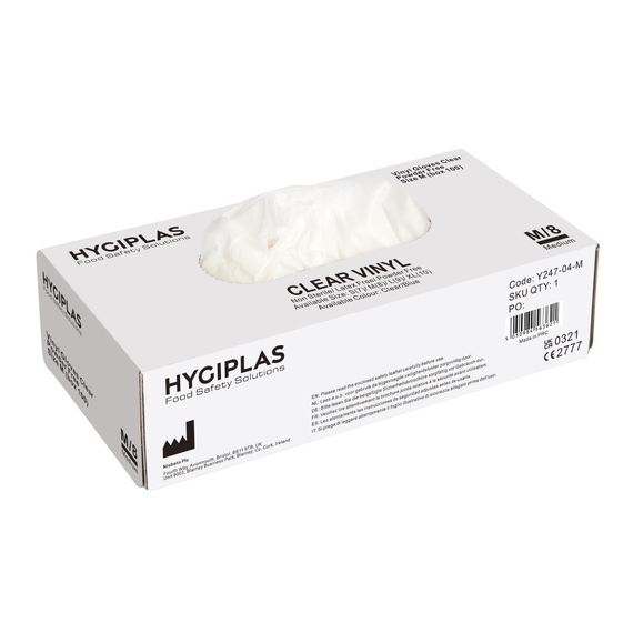 Hygiplas Vinylhandschuhe puderfrei transparent M (100 Stück) 4 Hygiplas Vinylhandschuhe puderfrei transparent M (100 Stück)