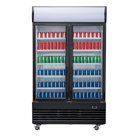 Polar G-Serie Kühlvitrine mit Schwenktür und Leuchtkasten 950Ltr Schwarz 5 Polar G-Serie Kühlvitrine mit Schwenktür und Leuchtkasten 950Ltr Schwarz