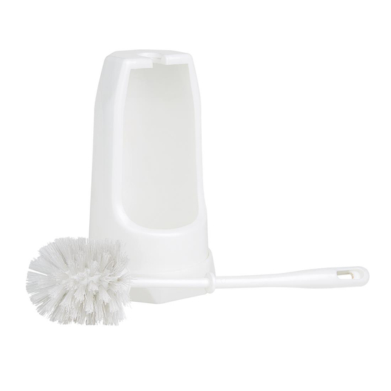 Jantex Runde Toilettenbürste & Halter - Weiß 1 Jantex Runde Toilettenbürste & Halter - Weiß
