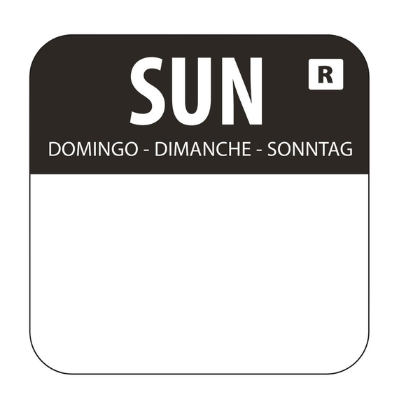 Hygiplas Farbcode Sticker Sonntag schwarz (1000 Stück) Hygiplas Farbcode Sticker Sonntag schwarz (1000 Stück)