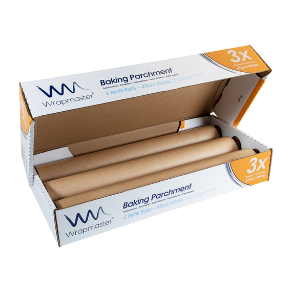 Wrapmaster Backpapiernachfüllung 45cm (3 Stück) 2 Wrapmaster Backpapiernachfüllung 45cm (3 Stück)