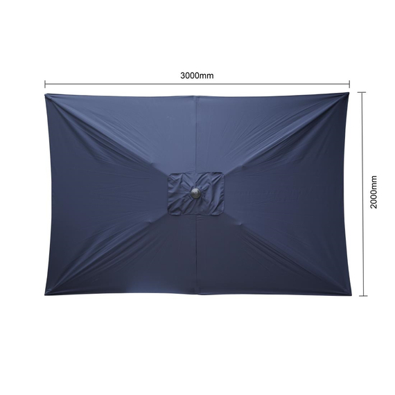 Bolero Seville Quadratischer Sonnenschirm 2x3m Marineblau 4 Bolero Seville Quadratischer Sonnenschirm 2x3m Marineblau