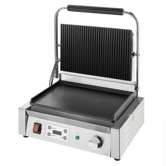 Buffalo extra großer Kontaktgrill mit gerippter und flacher Platte 1 Buffalo extra großer Kontaktgrill mit gerippter und flacher Platte