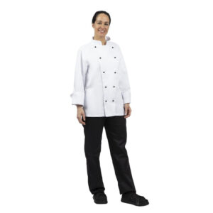 Whites Chicago Kochjacke lange Ärmel weiß S