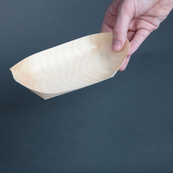 Fiesta Compostable biologisch abbaubare Holz-Schiffchen 19cm (100 Stück) 7 Fiesta Compostable biologisch abbaubare Holz-Schiffchen 19cm (100 Stück)