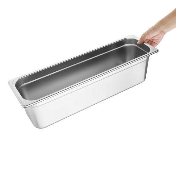 Vogue Edelstahl Gastronorm 2/4 Tray 150mm 4 Vogue Edelstahl Gastronorm 2/4 Tray 150mm