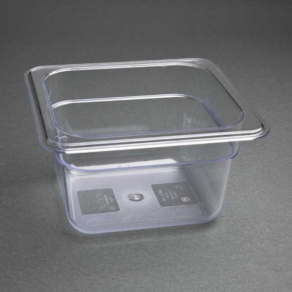Vogue Polycarbonat GN-Behälter GN1/6 100mm 6 Vogue Polycarbonat GN-Behälter GN1/6 100mm