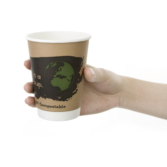 Fiesta Compostable Kompostierbare Heißgetränkebecher doppelwandig 35,5cl (500 Stück) 8 Fiesta Compostable Kompostierbare Heißgetränkebecher doppelwandig 35,5cl (500 Stück)