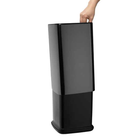 Bolero Quadratischer Abfalleimer Titanium Schwarz 10Ltr 2 Bolero Quadratischer Abfalleimer Titanium Schwarz 10Ltr