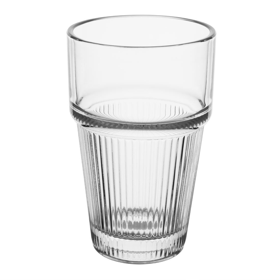 Olympia gestreifte stapelbare Becher 300ml (6 Stück) 1 Olympia gestreifte stapelbare Becher 300ml (6 Stück)