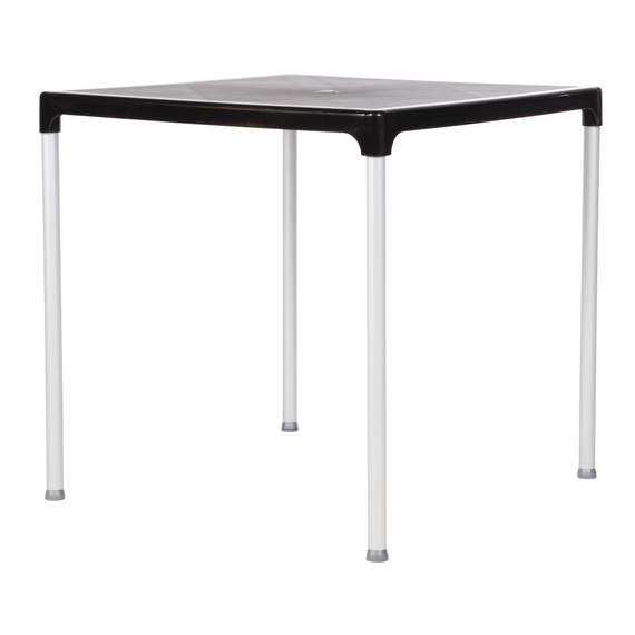 Bolero quadratischer Tisch Kunststoff schwarz 75cm 6 Bolero quadratischer Tisch Kunststoff schwarz 75cm