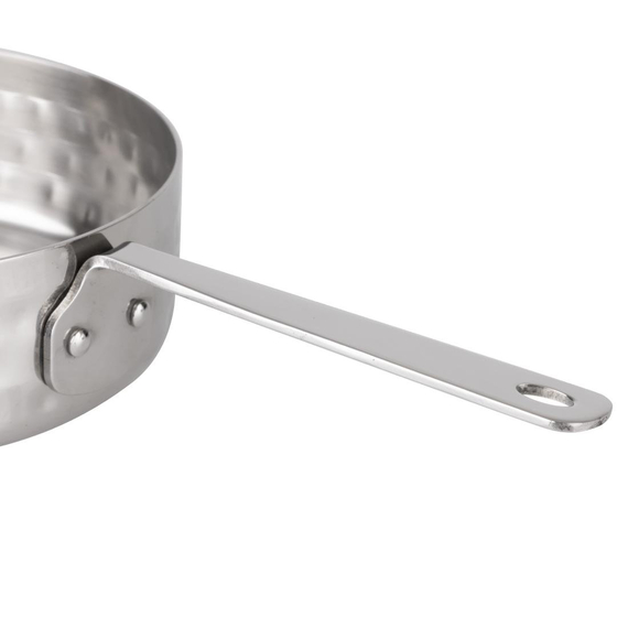 Olympia Tischpräsentation Mini Stielkasserolle Gehämmert 125mm 4 Olympia Tischpräsentation Mini Stielkasserolle Gehämmert 125mm
