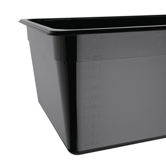 Vogue GN-Behälter GN1/1 schwarz 200mm 3 Vogue GN-Behälter GN1/1 schwarz 200mm