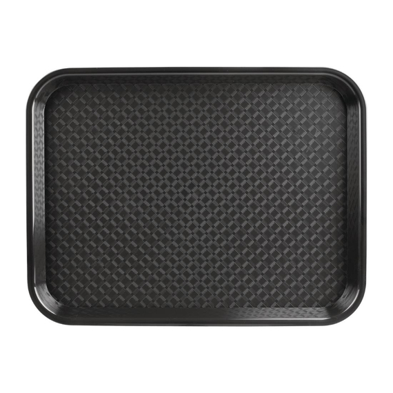 Olympia Kristallon Polypropylen-Schnellserviertablett Schwarz Groß 450mm Olympia Kristallon Polypropylen-Schnellserviertablett Schwarz Groß 450mm