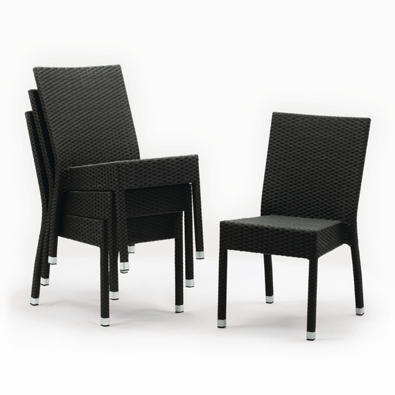 Bolero Rattanstühle anthrazit (4 Stück) 5 Bolero Rattanstühle anthrazit (4 Stück)