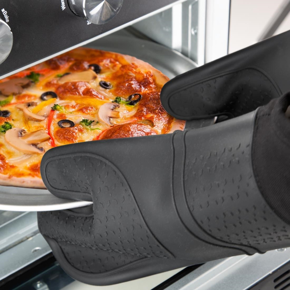 Vogue Silikon-Ofenhandschuh mit Ärmel 4 Vogue Silikon-Ofenhandschuh mit Ärmel