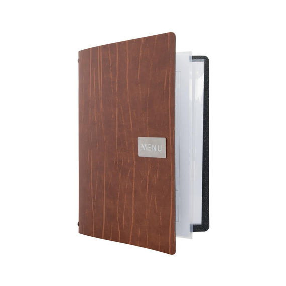 Securit Ledersortiment Ruga Menükarte aus gebundenem Leder A4 Securit Ledersortiment Ruga Menükarte aus gebundenem Leder A4