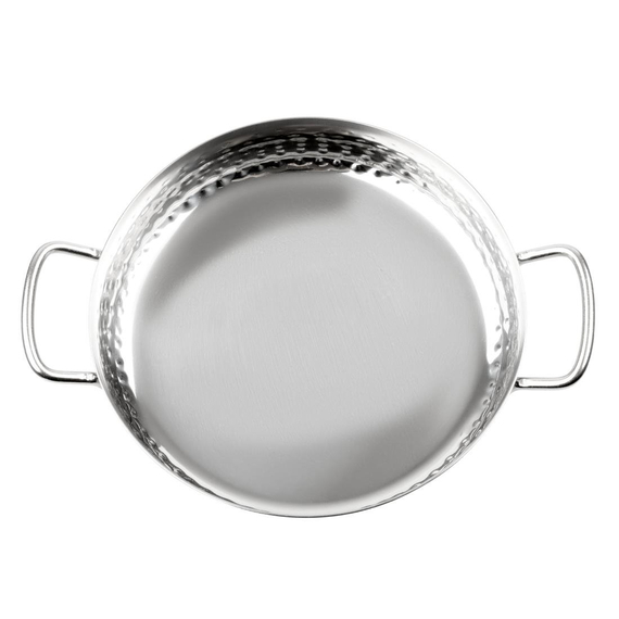 Olympia Tischpräsentation Handhabungsschale Edelstahl gehämmert 180mm 2 Olympia Tischpräsentation Handhabungsschale Edelstahl gehämmert 180mm