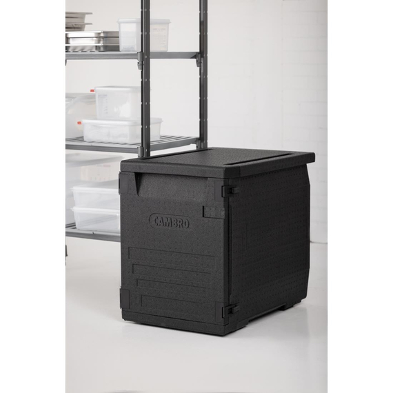 Cambro isolierter Frontlader Lebensmitteltransportbehälter 126L mit 9 Schienen 7 Cambro isolierter Frontlader Lebensmitteltransportbehälter 126L mit 9 Schienen