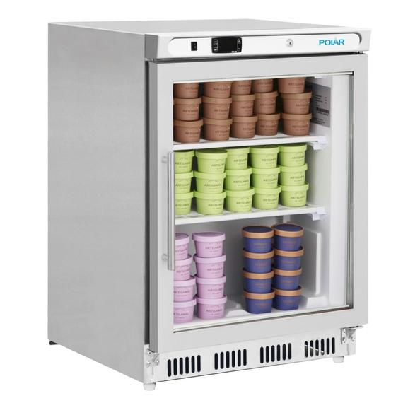 Polar C-Serie Gefrierschrank Untertisch mit Glasfront - Edelstahl Polar C-Serie Gefrierschrank Untertisch mit Glasfront - Edelstahl