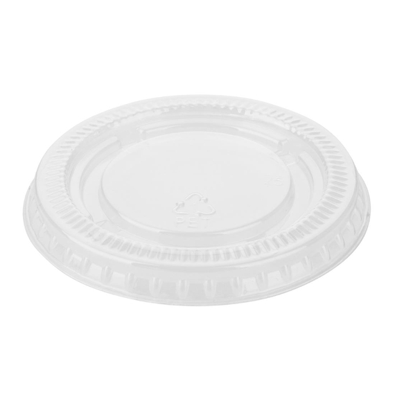 Fiesta Recycelbarer PET-Deckel für Portionsbecher (1000 Stück) Fiesta Recycelbarer PET-Deckel für Portionsbecher (1000 Stück)