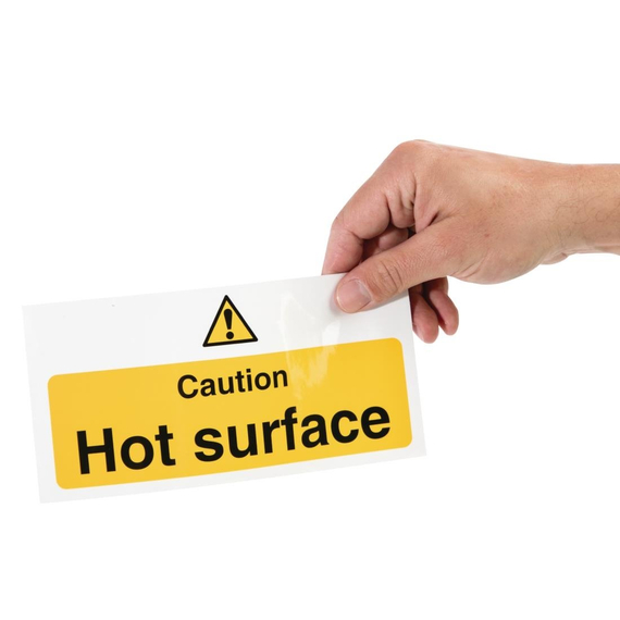 Vogue Warnschild "Caution - Hot surface" Heiße Oberfläche 2 Vogue Warnschild "Caution - Hot surface" Heiße Oberfläche