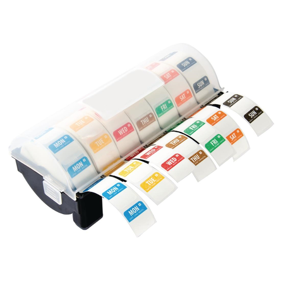 Hygiplas Etikettenset auflösbar 2,5cm mit Spender 1 Hygiplas Etikettenset auflösbar 2,5cm mit Spender