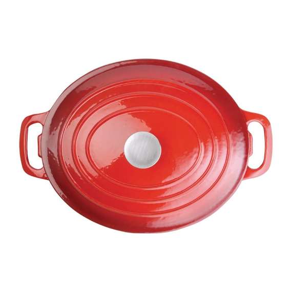 Vogue ovaler Schmortopf rot groß 1 Vogue ovaler Schmortopf rot groß