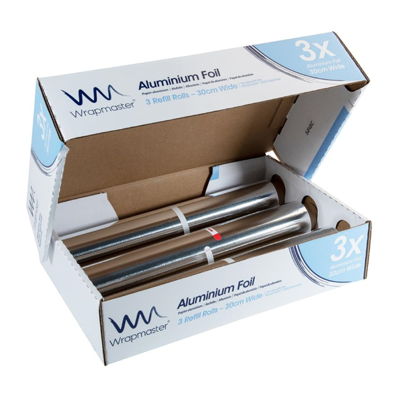 Wrapmaster Aluminiumfolie 30cm (3 Stück) 2 Wrapmaster Aluminiumfolie 30cm (3 Stück)