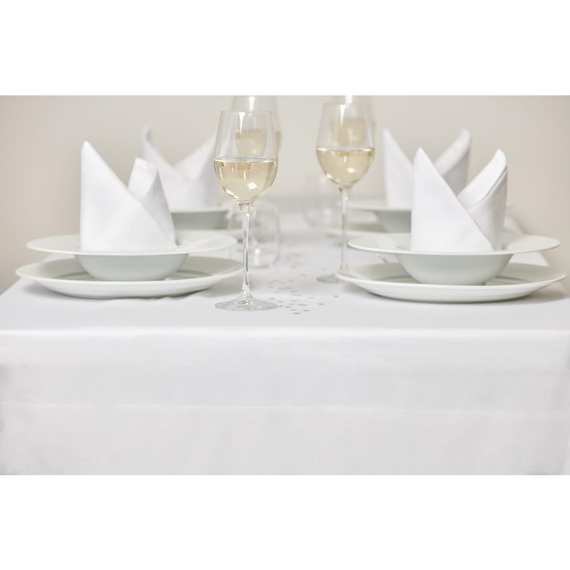 Mitre Luxury Satin Band Tischdecke weiß 114cm 2 Mitre Luxury Satin Band Tischdecke weiß 114cm