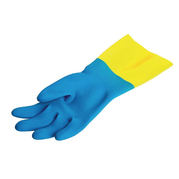 MAPA Alto 405 Flüssigkeitsbeständige Hochleistungs-Hausmeisterhandschuhe Blau und Gelb Medium 2 MAPA Alto 405 Flüssigkeitsbeständige Hochleistungs-Hausmeisterhandschuhe Blau und Gelb Medium