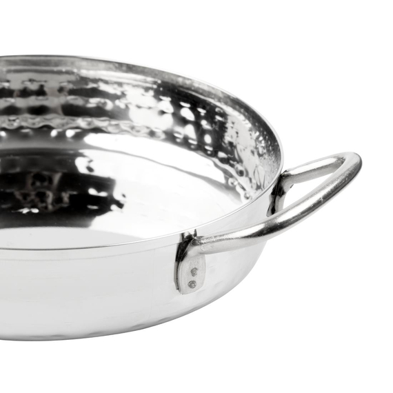 Olympia Tischpräsentationsschale Edelstahl gehämmert 125mm 4 Olympia Tischpräsentationsschale Edelstahl gehämmert 125mm