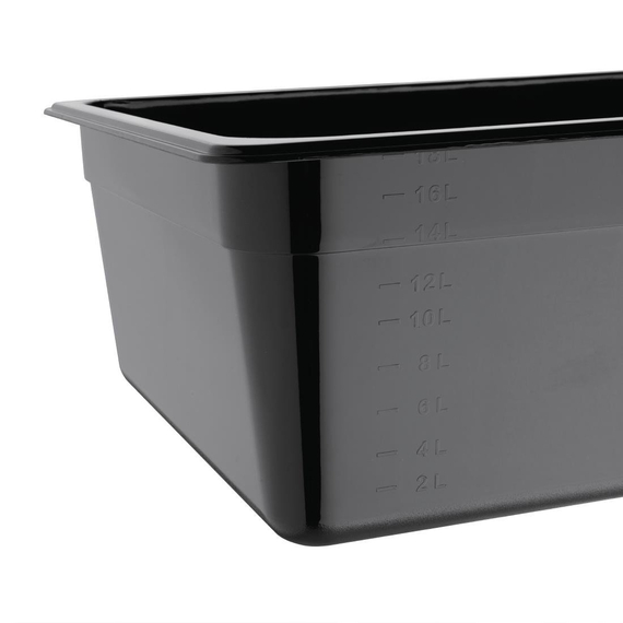 Vogue GN-Behälter GN1/1 schwarz 150mm 4 Vogue GN-Behälter GN1/1 schwarz 150mm