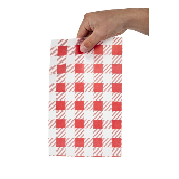 Fettabweisende Papierbögen Rotes Karo 190 x 310mm (200 Stück) 3 Fettabweisende Papierbögen Rotes Karo 190 x 310mm (200 Stück)