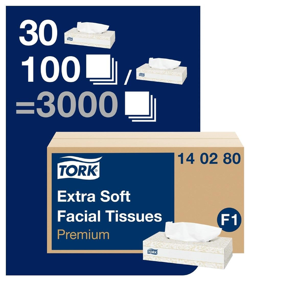 Tork Premium Extra Soft Gesichtstücher 2lagig (30x100) (30 Stück) 1 Tork Premium Extra Soft Gesichtstücher 2lagig (30x100) (30 Stück)