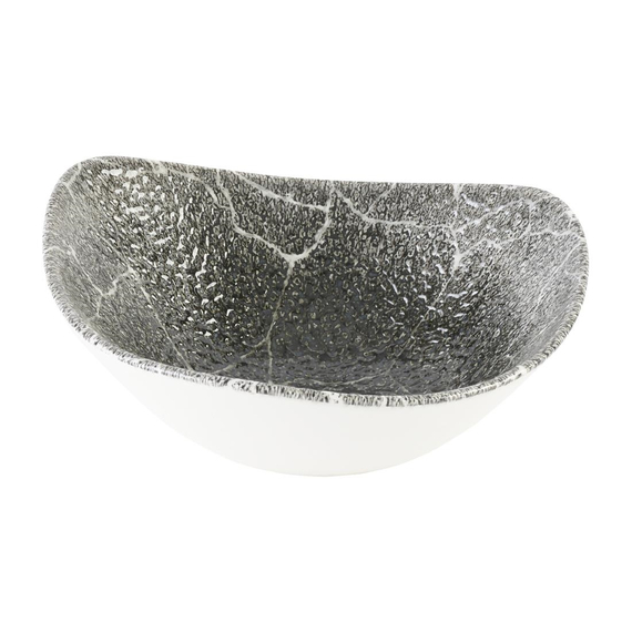 Churchill Studio Prints Kintsugi Quartz Schwarze dreieckige Schale, 185 mm, (12 Stück) 1 Churchill Studio Prints Kintsugi Quartz Schwarze dreieckige Schale, 185 mm, (12 Stück)
