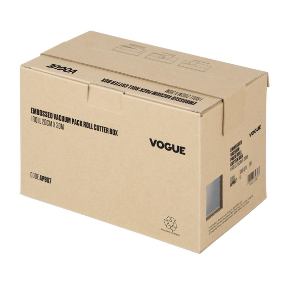 Vogue Vakuumierbeutel Rolle mit Schneidefunktion, 200 mm breit, Kartonbox 2 Vogue Vakuumierbeutel Rolle mit Schneidefunktion, 200 mm breit, Kartonbox