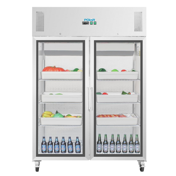 Polar Serie G Gastro Kühlvitrine 2-türig 1200L 3 Polar Serie G Gastro Kühlvitrine 2-türig 1200L
