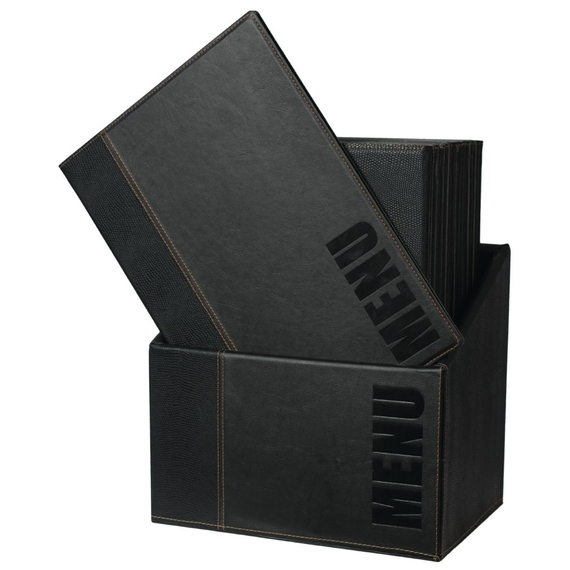 Securit Moderne Menümappen und Aufbewahrungsbox A4 schwarz (20 Stück) 2 Securit Moderne Menümappen und Aufbewahrungsbox A4 schwarz (20 Stück)