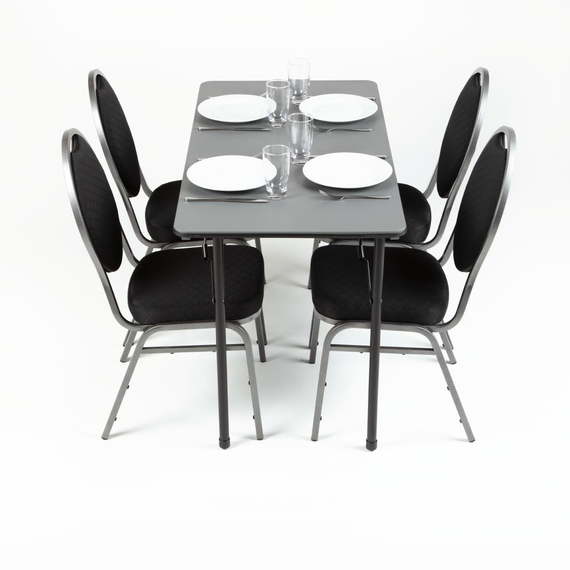 Bolero rechteckiger Klapptisch grau 122cm 2 Bolero rechteckiger Klapptisch grau 122cm
